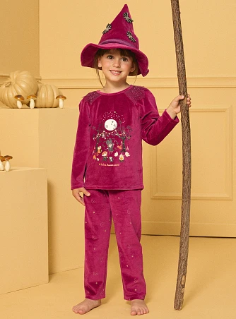Σετ Παιδικές Πιτζάμες για Κορίτσια Purple Halloween