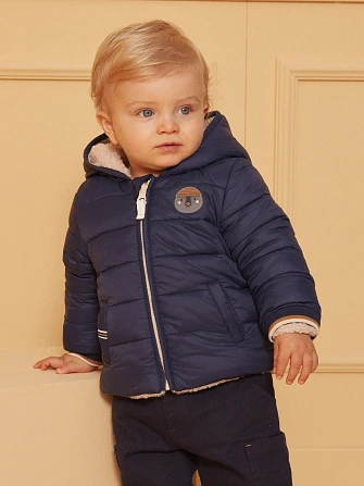 Βρεφικό Μπουφάν για Αγόρια Navy/Beige - 2 σε 1