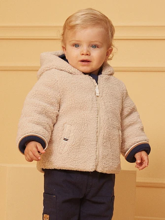 Βρεφικό Μπουφάν για Αγόρια Navy/Beige - 2 σε 1