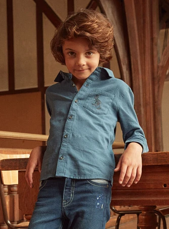 Παιδικό Πουκάμισο για Αγόρια Blue Tones