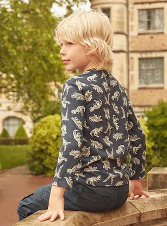 Παιδική Μπλούζα για Αγόρια Navy Dinos
