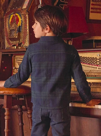 Παιδικό Πουκάμισο για Αγόρια Navy/Green