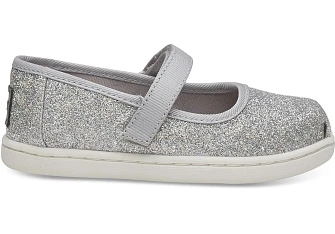 Βρεφικές Εσπαντρίγιες Toms για Κορίτσια Silver Bling (Μεγέθη 19,5-28,5)