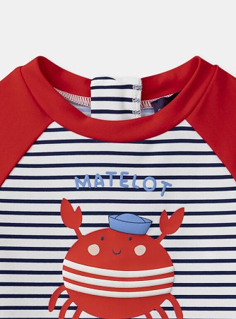 Βρεφικό Ολόσωμο Μαγιό για Αγόρια Striped Matelot