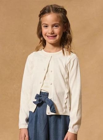 Παιδική Ζακέτα για Κορίτσια White Details
