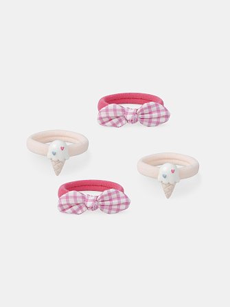 Σετ Παιδικά Λαστιχάκια Μαλλιών για Κορίτσια Ice Ribbons 4 τμχ