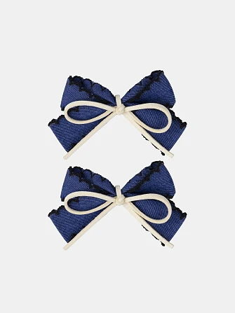 Σετ Παιδικά Κοκαλάκια Μαλλιών για Κορίτσια Navy Coquette 2 τμχ