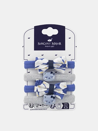 Σετ Παιδικά Λαστιχάκια Μαλλιών για Κορίτσια Blue Cats 4 τμχ