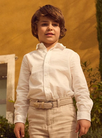 Παιδικό Πουκάμισο για Αγόρια White Bonheur