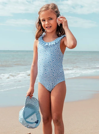 Παιδικό Ολόσωμο Μαγιό για Κορίτσια Blue Leopard