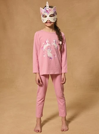 Σετ Παιδικές Πιτζάμες για Κορίτσια Pink Unicorn
