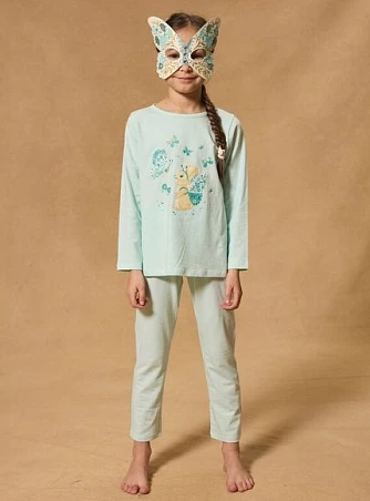 Σετ Παιδικές Πιτζάμες για Κορίτσια Turquoise Butterfly