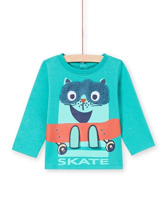 Βρεφική Μπλούζα για Αγόρια Turquoise Skate