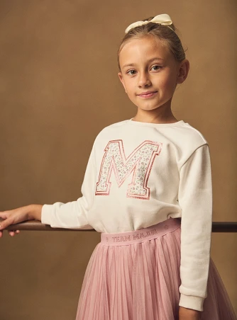 Παιδικό Φούτερ για Κορίτσια White Major