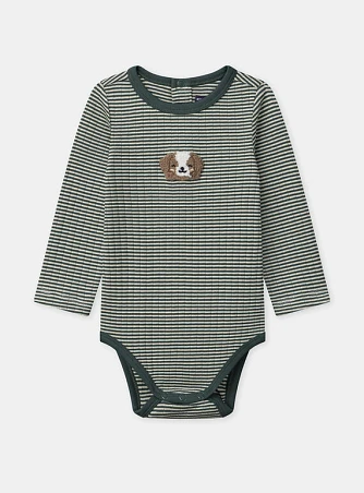 Βρεφικό Ολόσωμο Φορμάκι για Αγόρια Stripped Puppy