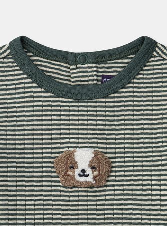 Βρεφικό Ολόσωμο Φορμάκι για Αγόρια Stripped Puppy