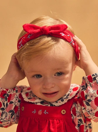 Βρεφική Κορδέλα για Κορίτσια Red Apples