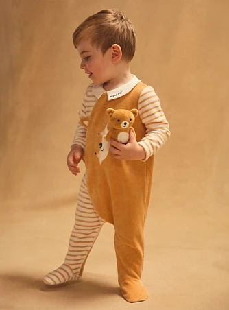 Βρεφική Ολόσωμη Πιτζάμα για Αγόρια Cute Friends