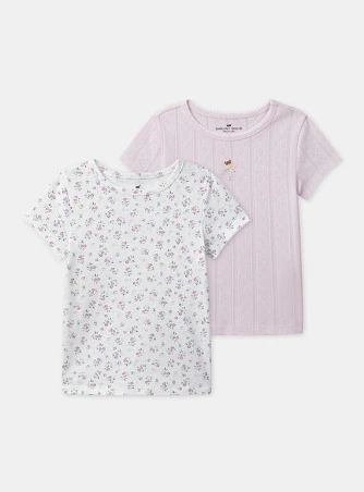 Σετ Παιδικά Φανελάκια για Κορίτσια Floral Ballerina 2 τμχ