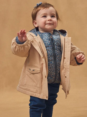 Βρεφικό Μπουφάν για Κορίτσια Beige Kitten - 3 σε 1