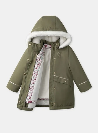 Παιδικό Μπουφάν για Κορίτσια Chaki Floral - 3 σε 1