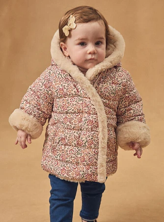 Βρεφικό Μπουφάν για Κορίτσια Cozy Floral - 2 σε 1