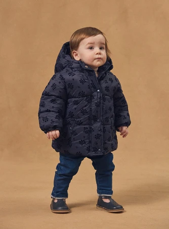 Βρεφικό Μπουφάν για Κορίτσια Dark Floral