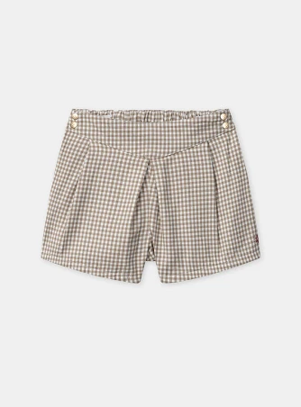 Παιδικό Σορτς για Κορίτσια Chequered Beige