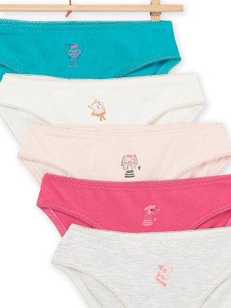 Σετ Παιδικά Εσώρουχα για Κορίτσια Πολύχρωμα Dog 5 τμχ