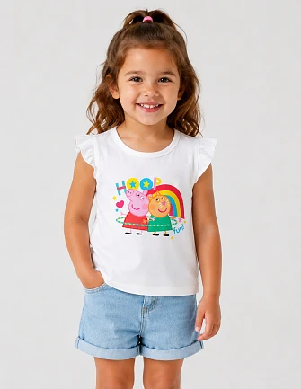 Παιδική Μπλούζα για Κορίτσια Peppa Pig Hoop Fun