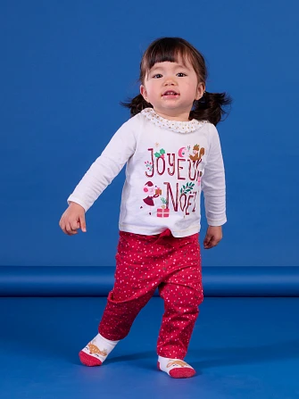 Βρεφικό Κόκκινο Παντελόνι για Κορίτσια Festive Red