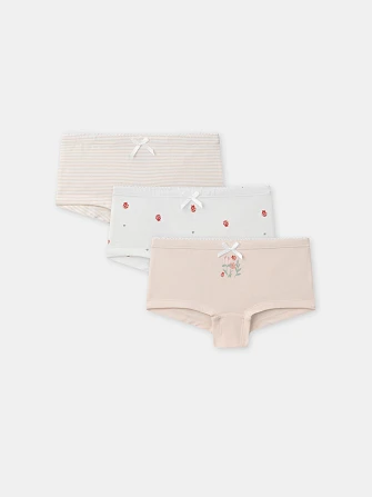 Σετ Παιδικά Εσώρουχα για Κορίτσια Pink Ladybug 3 τμχ