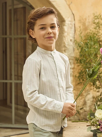 Παιδικό Πουκάμισο για Αγόρια Mandarin Stripes