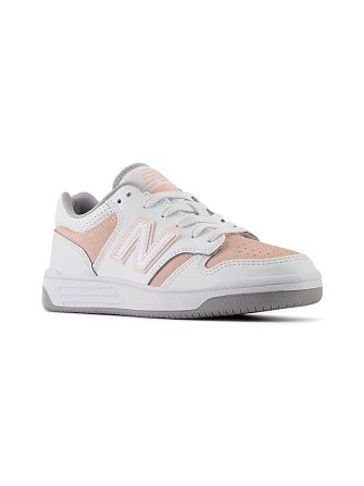 Παιδικά Παπούτσια New Balance 480 για Κορίτσια White/Pink (Μεγέθη 28-33)