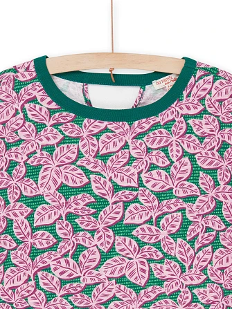 Παιδική Μπλούζα για Κορίτσια Retro Leaves