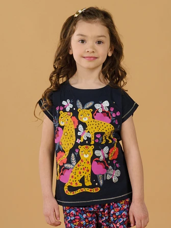 Παιδική Μπλούζα για Κορίτσια Leopard Paradise