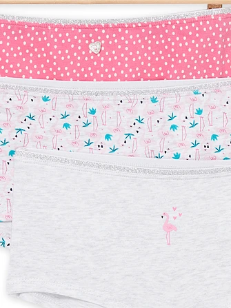 Σετ Παιδικά Εσώρουχα για Κορίτσια Ροζ Flamingo 3 τμχ