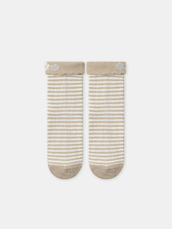 Παιδικές Κάλτσες για Κορίτσια Beige Stripes & Flowers