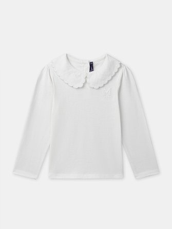 Παιδική Μπλούζα για Κορίτσια White Princess Collar