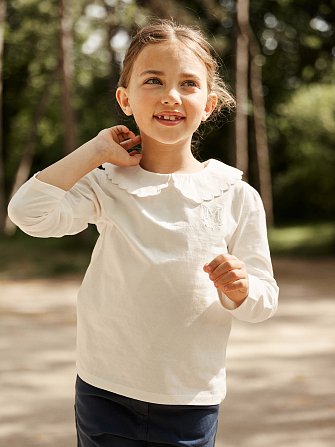 Παιδική Μπλούζα για Κορίτσια White Princess Collar