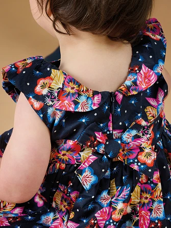 Βρεφικό Φόρεμα για Κορίτσια Navy Floral