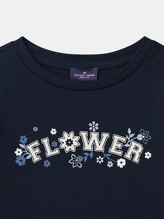 Παιδική Μπλούζα για Κορίτσια Navy Flower