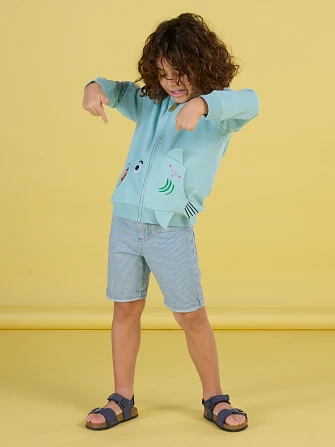 Παιδική Βερμούδα για Αγόρια Stripped Denim