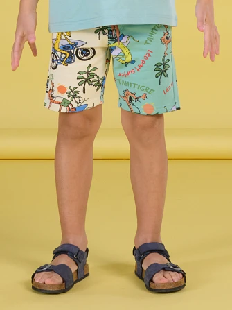 Παιδική Βερμούδα για Αγόρια Surfing Animals