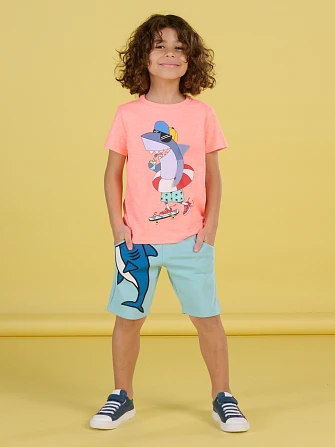 Παιδική Βερμούδα για Αγόρια Light Blue Shark