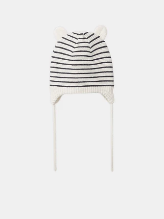 Βρεφικό Σκουφάκι για Νεογέννητα Striped Bear