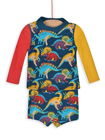 Βρεφικό Σετ Μαγιό για Αγόρια Navy Dinos