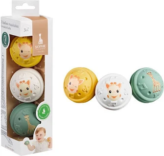 Βρεφικό Παιχνίδι Sophie La Girafe - 3 Μουσικές μπαλίτσες