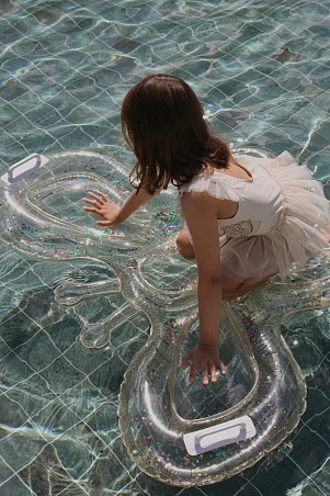 SUNNYLIFE Παιδικό Στρώμα Θαλάσσης Lie-on Butterfly Cotton Candy Glitter