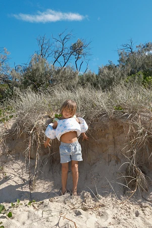 SUNNYLIFE Παιδικό Φουσκωτό Σωσίβιο Μπουφάν Sammy the Seagull Blue Wave